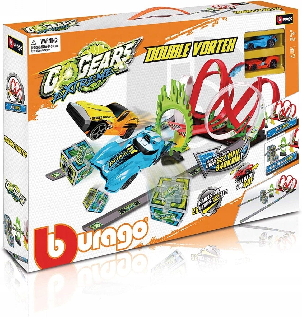 BBurago. Гоночный трек "Go Gears" экстримальный двойной вихрь арт.18-30532