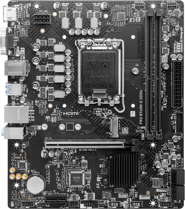 Материнская плата MSI PRO B760M-E DDR4 DDR4 B760 LGA1700