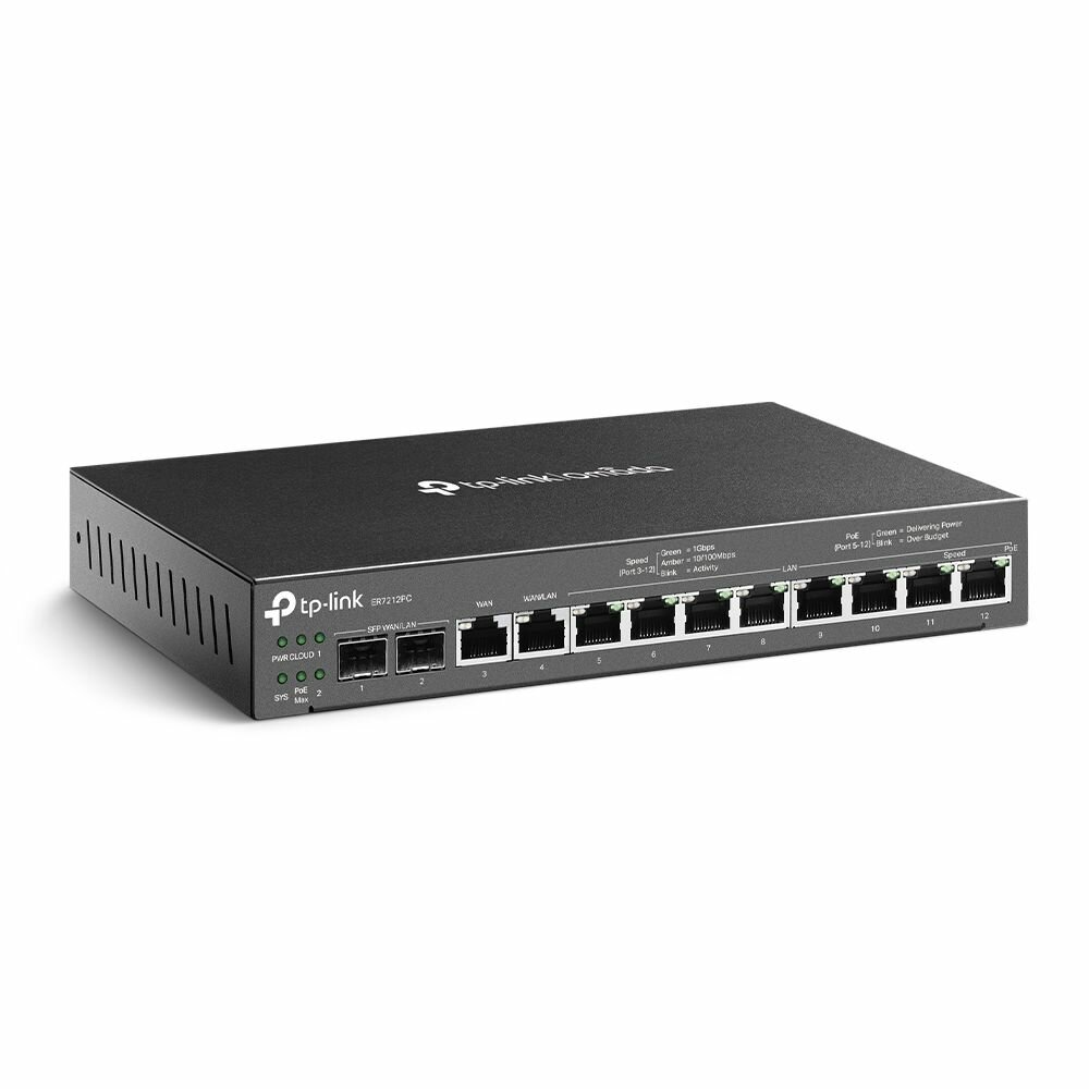TP-Link ER7212PC Гигабитный VPN-маршрутизатор Omada с портами PoE+ и контроллером