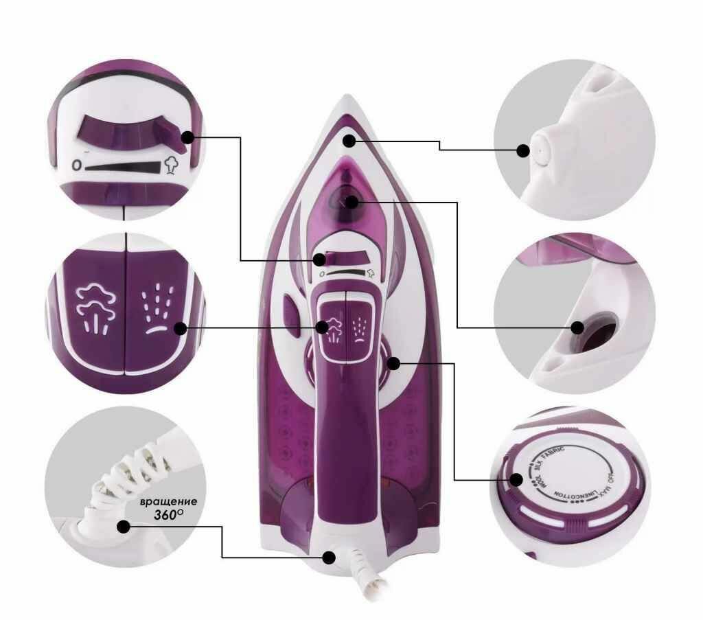 фото Утюг King KC-3005 бордовый