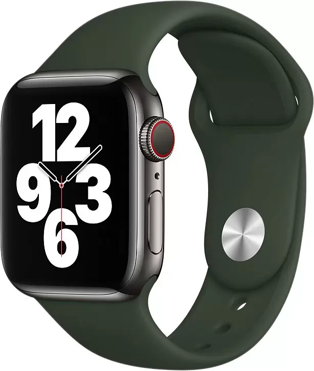 Ремешок силиконовый Cyprus Green Sport Band (Кипрский зелёный) Apple Watch 40mm (38mm; 41mm) MG423AM/A