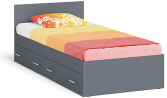 Кровать Мори с ящиками 0900, цвет графит
