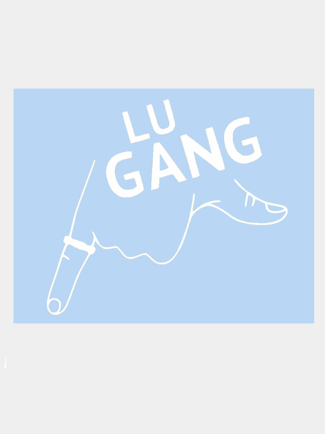 Наклейка на авто "LU GANG - ГУФ LUGANG" 20х19см