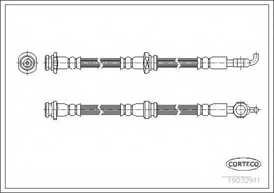 Шланг тормозной ISUZU: TROOPER 3.1 TD/3.2 91-00 для ISUZU TROOPER II (UB) 3.2 CORTECO 19032911