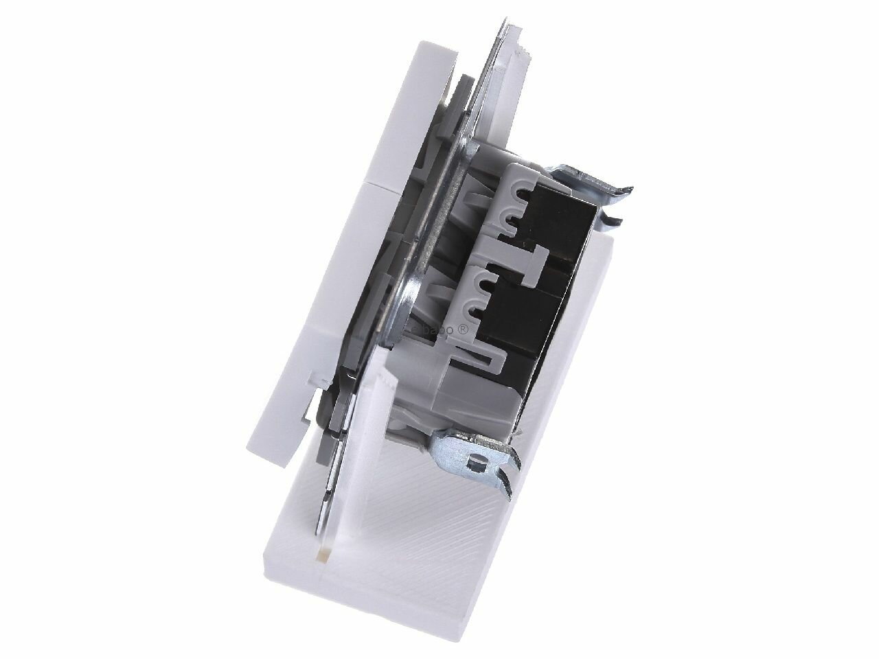 System55 012527 Выключатель двухклавишный (10 А, под рамку, скрытая установка, белый матовый) Gira - фото №7