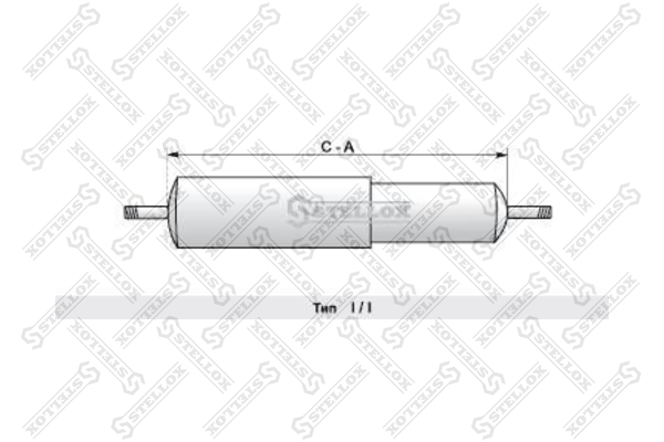 Амортизатор подвески перед 335 545 I I 16x83 20x90 MANOmn NG NL NM MB O405