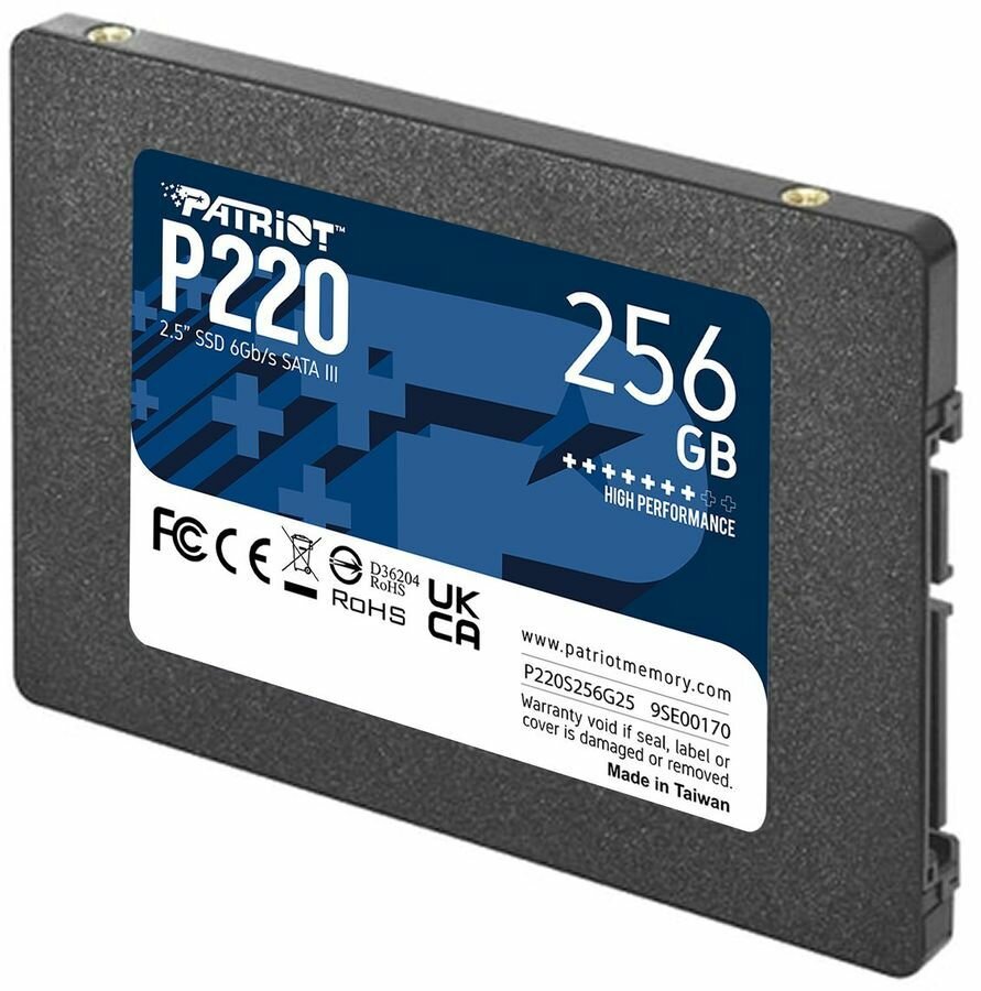 Твердотельный накопитель Patriot Memory P220 256 ГБ SATA P220S256G25