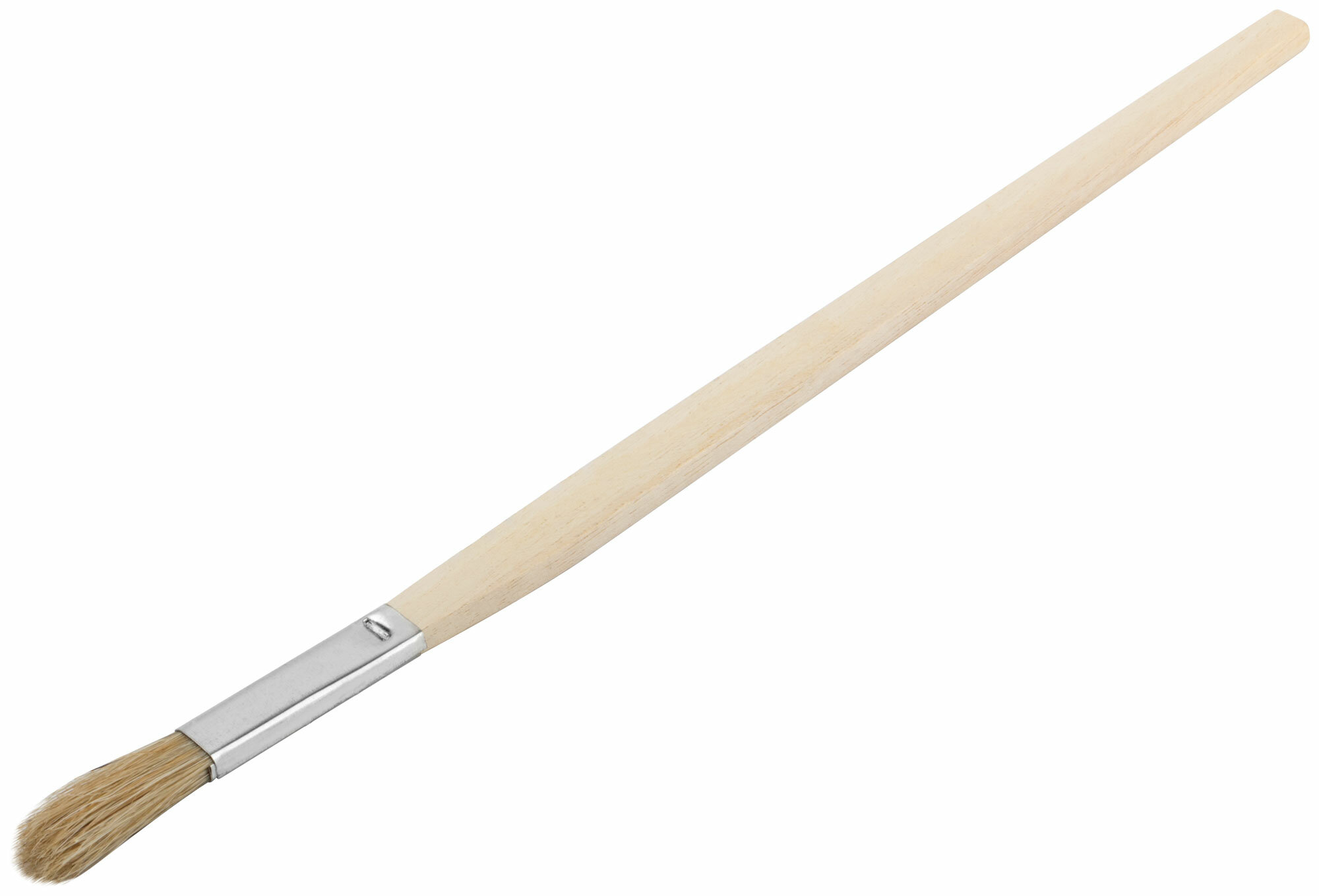 Кисть узкая, натуральная светлая щетина, деревянная ручка 10 мм