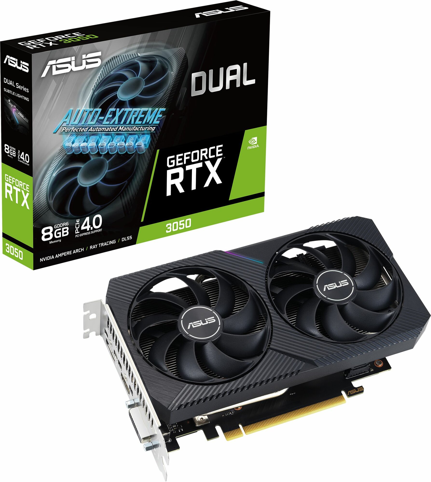 Видеокарта Asus DUAL-RTX3050-8G-V2 8ГБ, RET