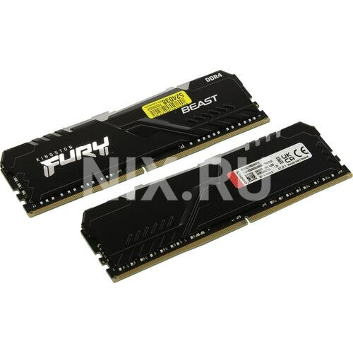 Оперативная память Kingston FURY Beast RGB 16 ГБ (8 ГБ x 2 шт.) DDR4 2666 МГц DIMM CL16 KF426C16BBAK2/16