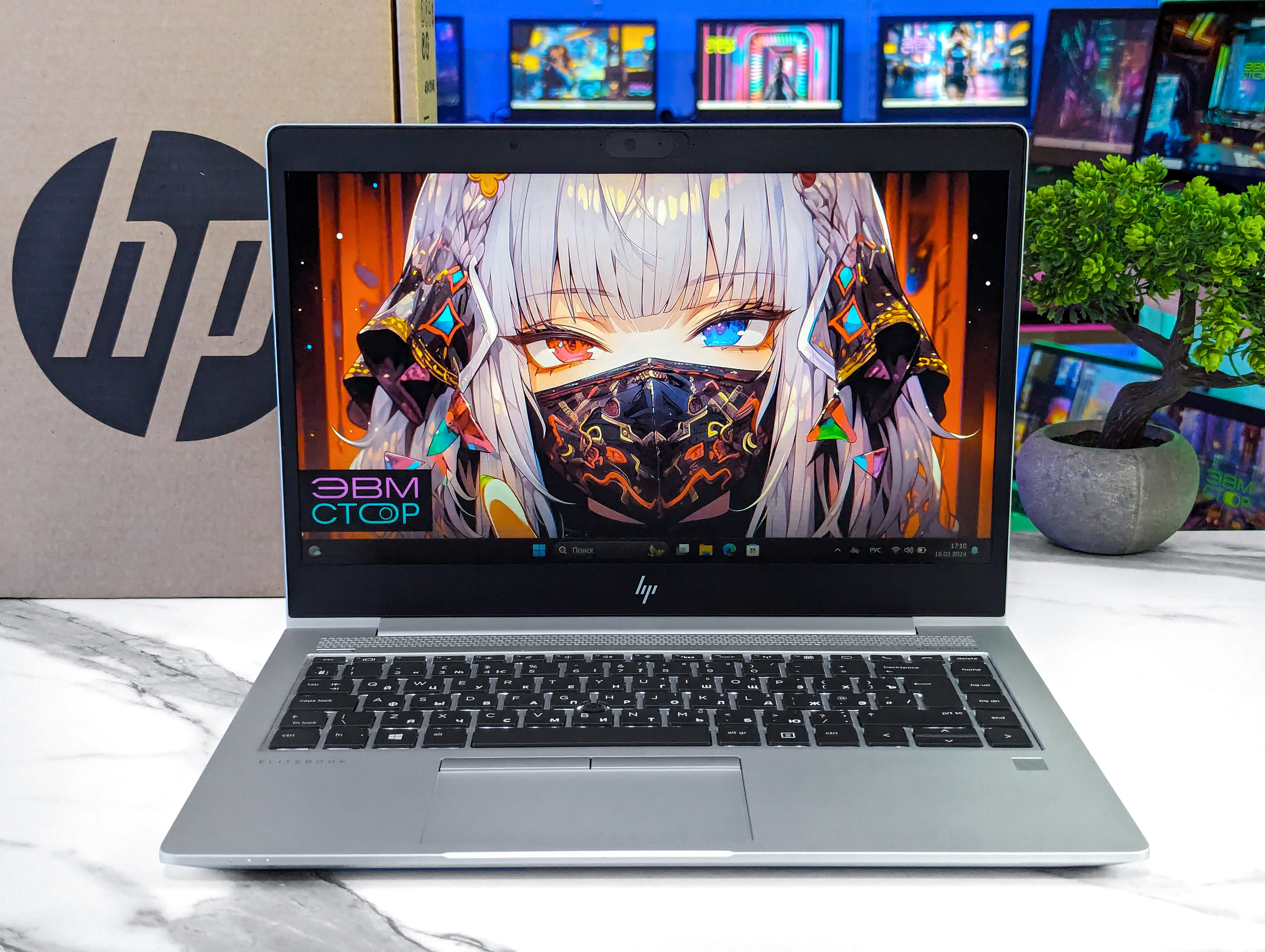 14" Ноутбук HP EliteBook 745 G6, 1920x1080 FHD IPS, AMD Ryzen 7 3700U 2.3 Ghz, RAM 8 ГБ, SSD 256 ГБ, AMD Radeon RX Vega 10, Win11