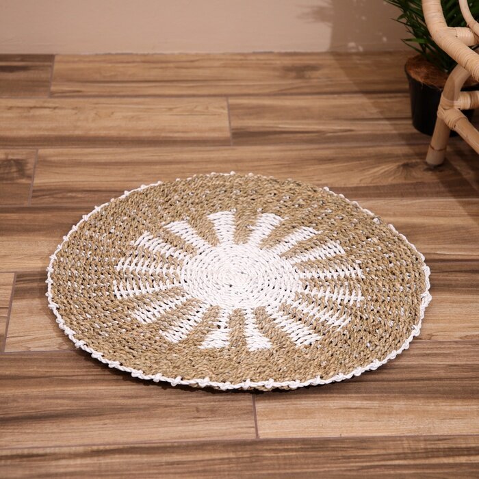 фото Коврик плетёный круглый 60 см