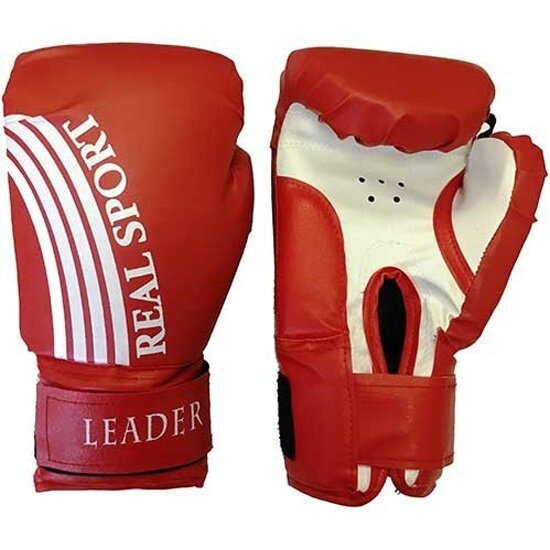 Перчатки боксёрские Realsport Leader 8, красный
