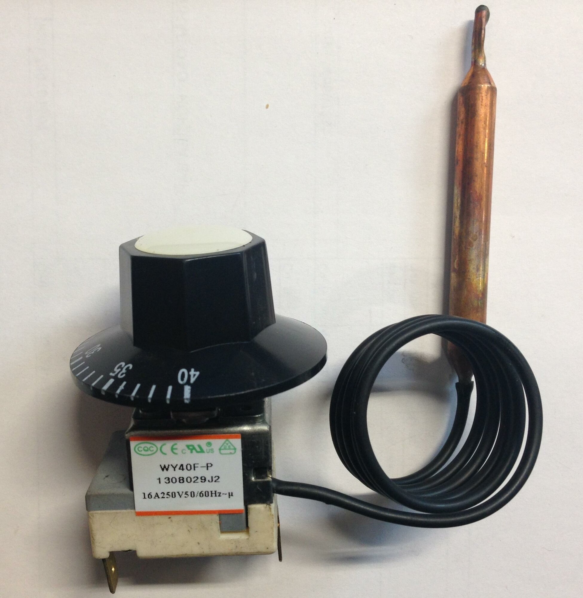 Терморегулятор капиллярный 10-40ºC WY40F-P 16A для тепловых пушек