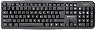 Клавиатура Гарнизон GK-100, проводная, 104кл., 1.5м, черная (14310)