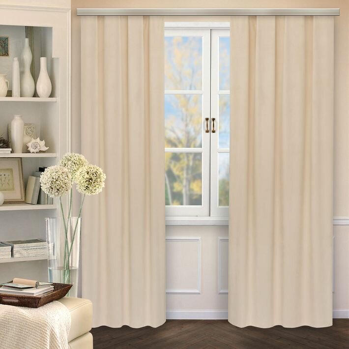 фото Комплект штор из бархата Linen Way кремовый 145х270