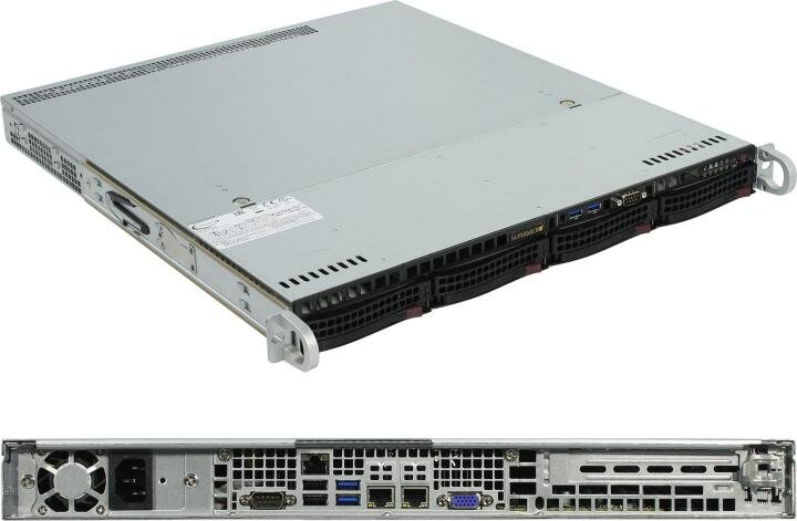 Сервер Никс sS6000/1U S63501Ci Xeon E3 1230 v6/32 ГБ/2 x 4 Тб HDD/Aspeed AST2400