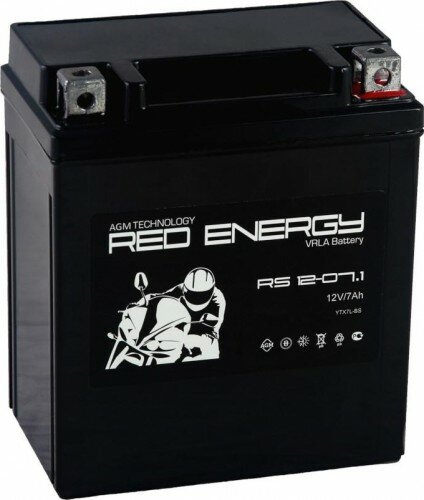 Аккумулятор Red Energy RS-1207.1 для мототехники (12В 7Ач / 12V 7Ah / стартерный ток 110А) YTX5L-BS YTZ7S YT5L-BS