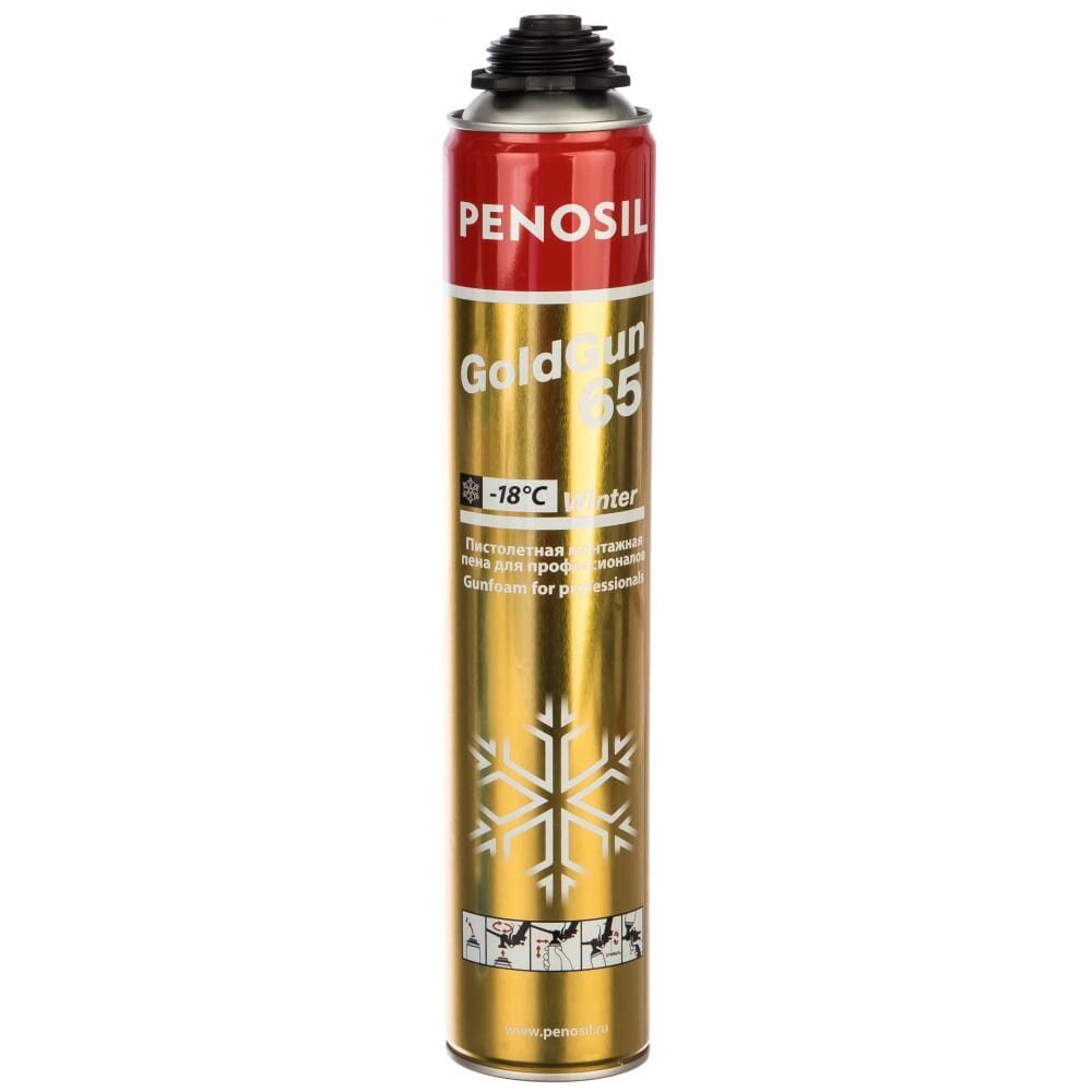 Профессиональная монтажная пена Penosil GoldGun 65 winter