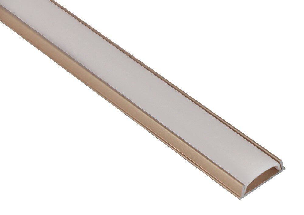 фото SP259RGD-2000 Розово-золотистый ANOD (матовый экран, 2м.), Профиль алюминиевый накладной гибкий, Розово-золотистый анод. электротовар