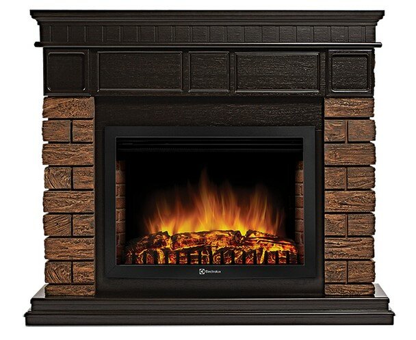 Камин Firelight Bricks WOOD 25 с очагом Electrolux EFP/P - 2720RLS N