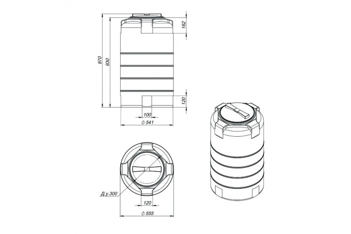 Рециклинговая емкость Экопром R T 200 107.0200.899.000 - фотография № 2