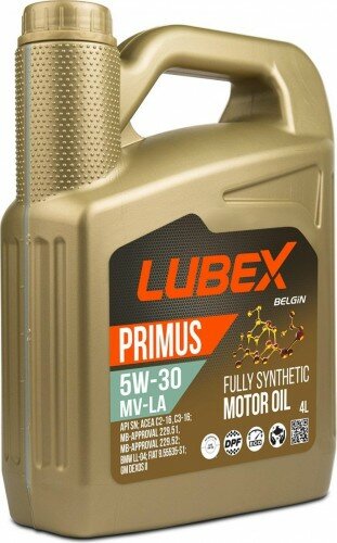 Масло моторное Lubex PRIMUS MV-LA 5W30 4 л. синтетическое