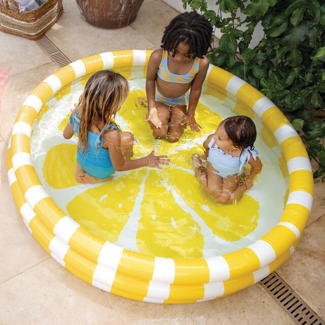 Бассейн надувной детский "Лимон" 147х33 см для детей от 2-х лет Intex 58432/Сухой бассейн/Бассейн детский