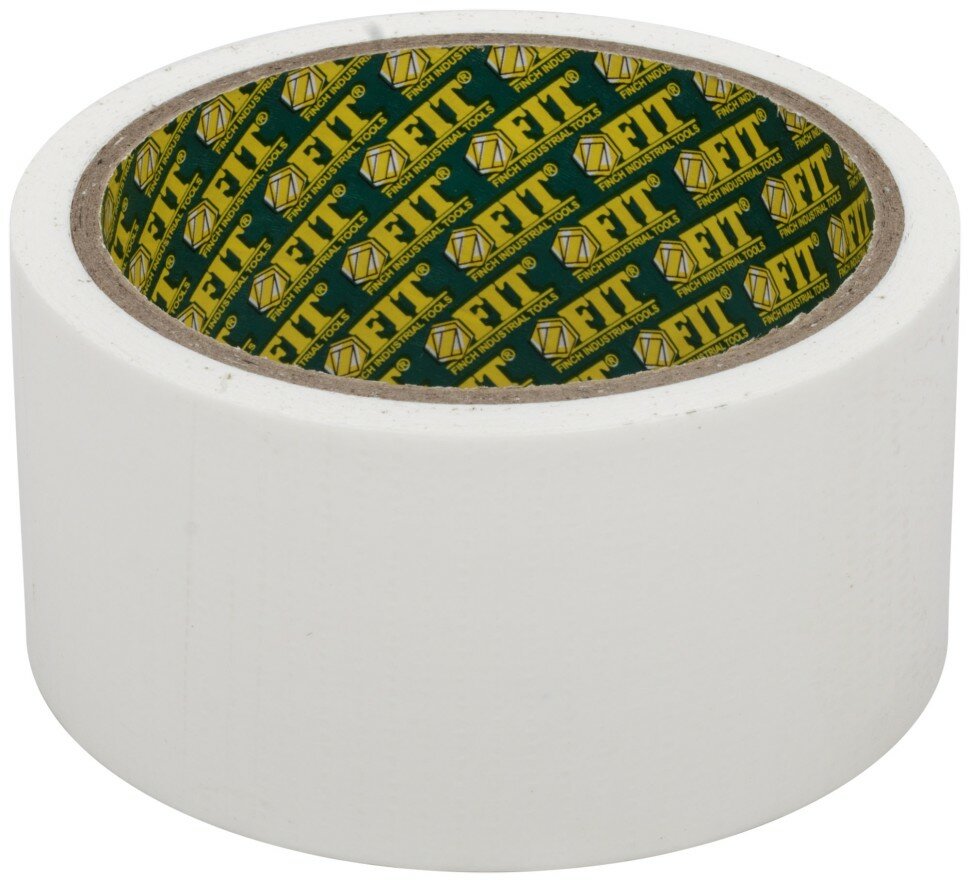 фото FIT Лента клейкая универсальная армированная "Ductape", белая, 48 мм х 10 м ( 11756 )