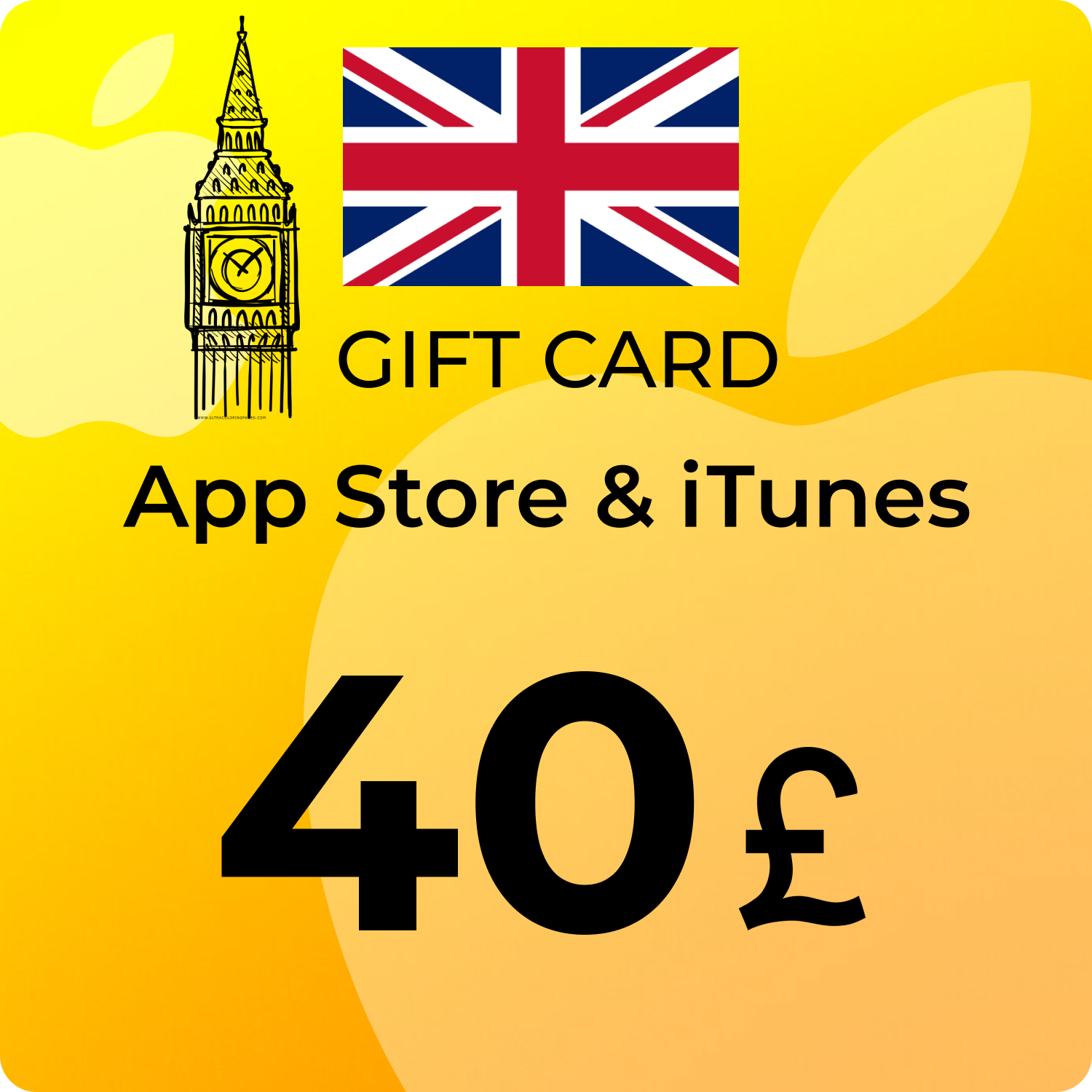 Карта App Store & iTunes (Великобритания) 40 GBP