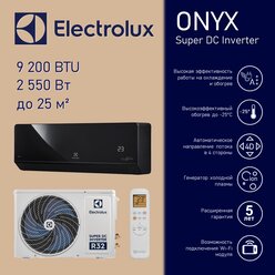 Electrolux Onix Super DC Inverter EACS/I-09HIX-BLACK/N8