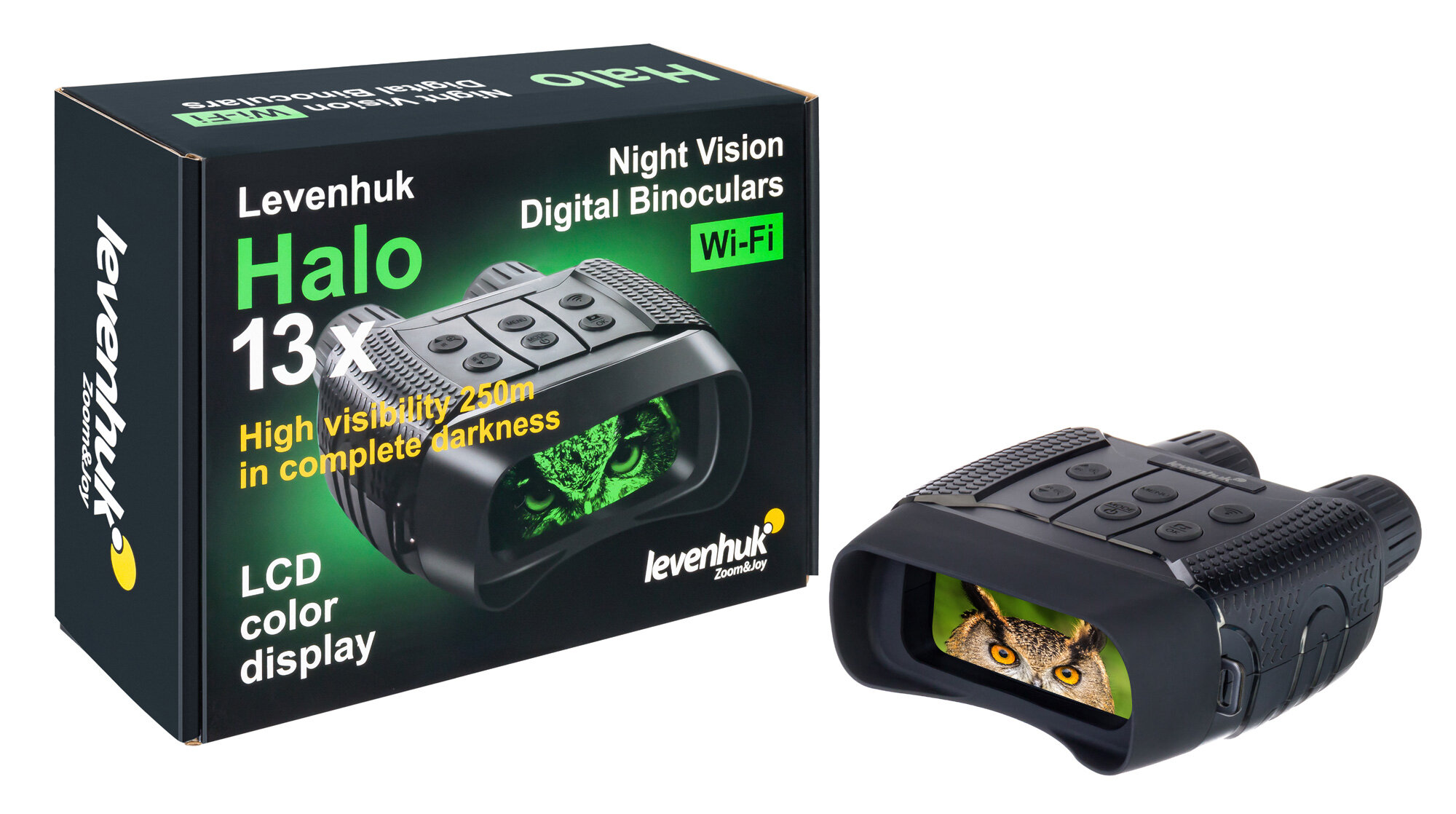 Levenhuk (Левенгук) Бинокль цифровой ночного видения Levenhuk Halo 13X Wi-Fi