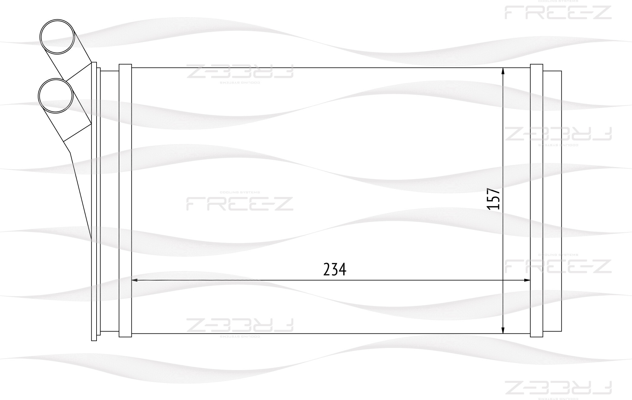 Радиатор печки FREE-Z KW0244