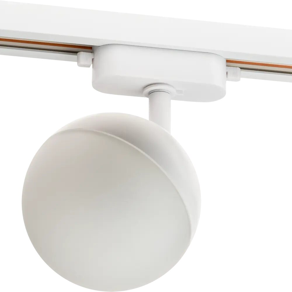 фото Трековый светильник спот поворотный Ritter Artline шар 100x100x75мм под лампу GX53 до 4м² пластик белый
