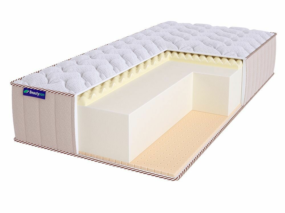Матрас Beautyson ROLL FOAM 18 Massage Latex LUX 200х200 белый