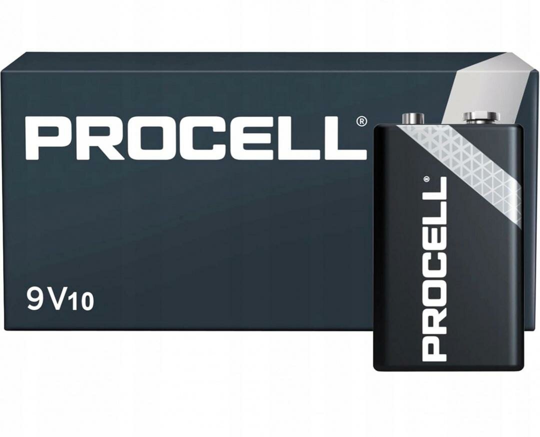 Батарейка Duracell Крона 9v 6LR61 Procell Constant Alkaline 9V BOX10  10шт.