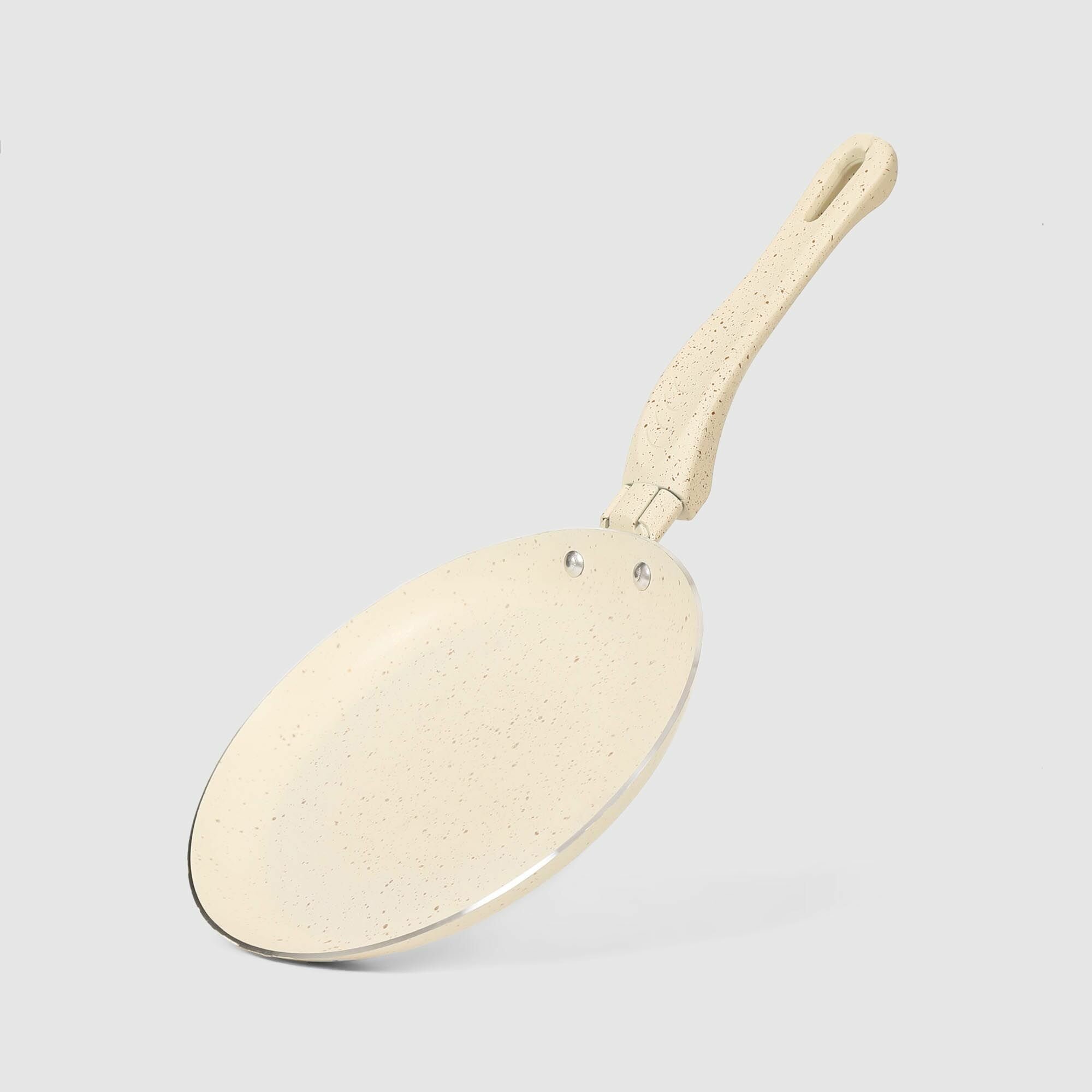 фото Сковорода блинная Kitchenstar Granite кремовая 20 см, посуда для кухни