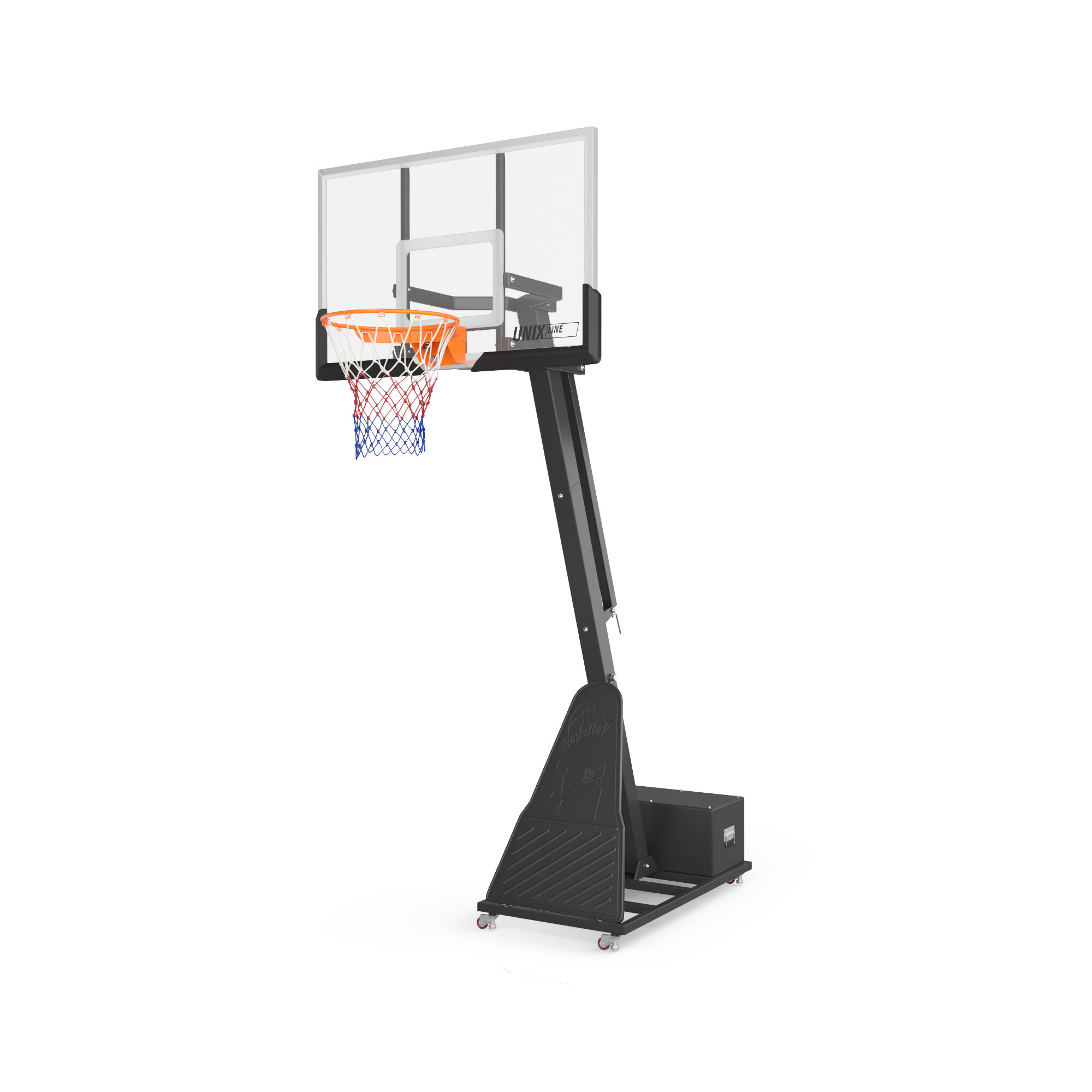 UNIX Line Баскетбольная стойка UNIX Line B-Stand-PC 54"x32" R45 H230-305 см
