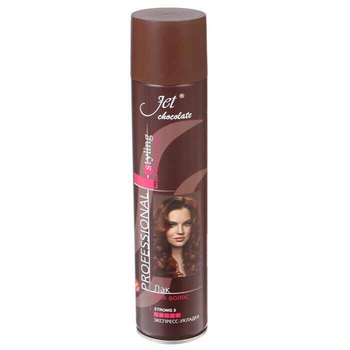 Лак для волос Jet chocolate Strong maxi 'Экстра сильная фиксация', 300 мл