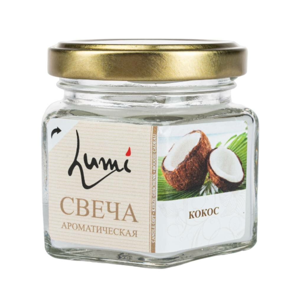 фото Свеча ароматическая Lumi Кокос, 6х6х7 см