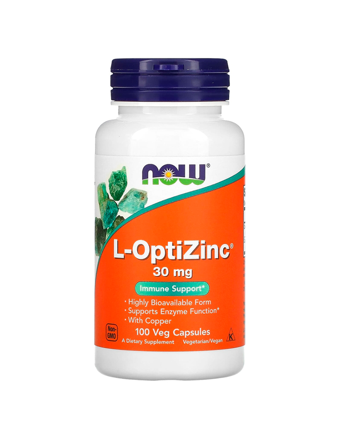 Now L-Optizinc(R) 30mg + Copper, 100 vcaps