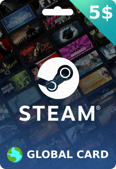 Пополнение кошелька Steam на 5 USD / Gift Card 5$ Global (Глобальный ключ активации) / не подходит для России и Китая