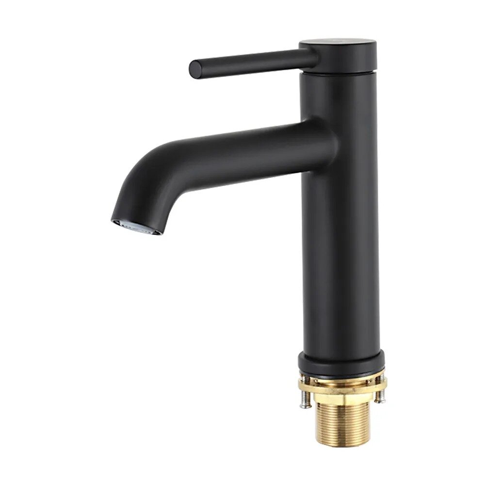 фото Смеситель для раковины умывальника в ванну Gappo G1006-6, черный