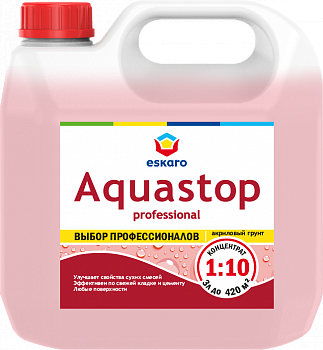 Укрепляющий Грунт-Концентрат 3л Eskaro Aquastop Professional.