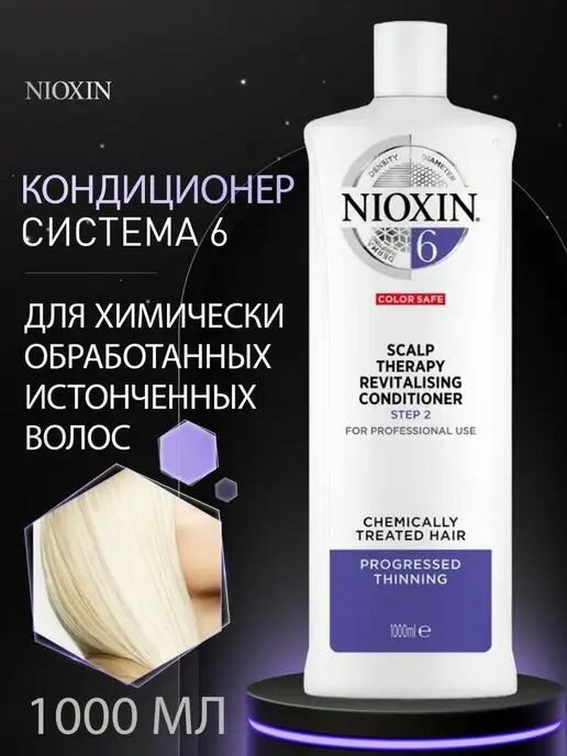 NIOXIN System 06 Scalp Revitalizer Conditioner - Увлажняющий кондиционер (Система 6) 1000 мл