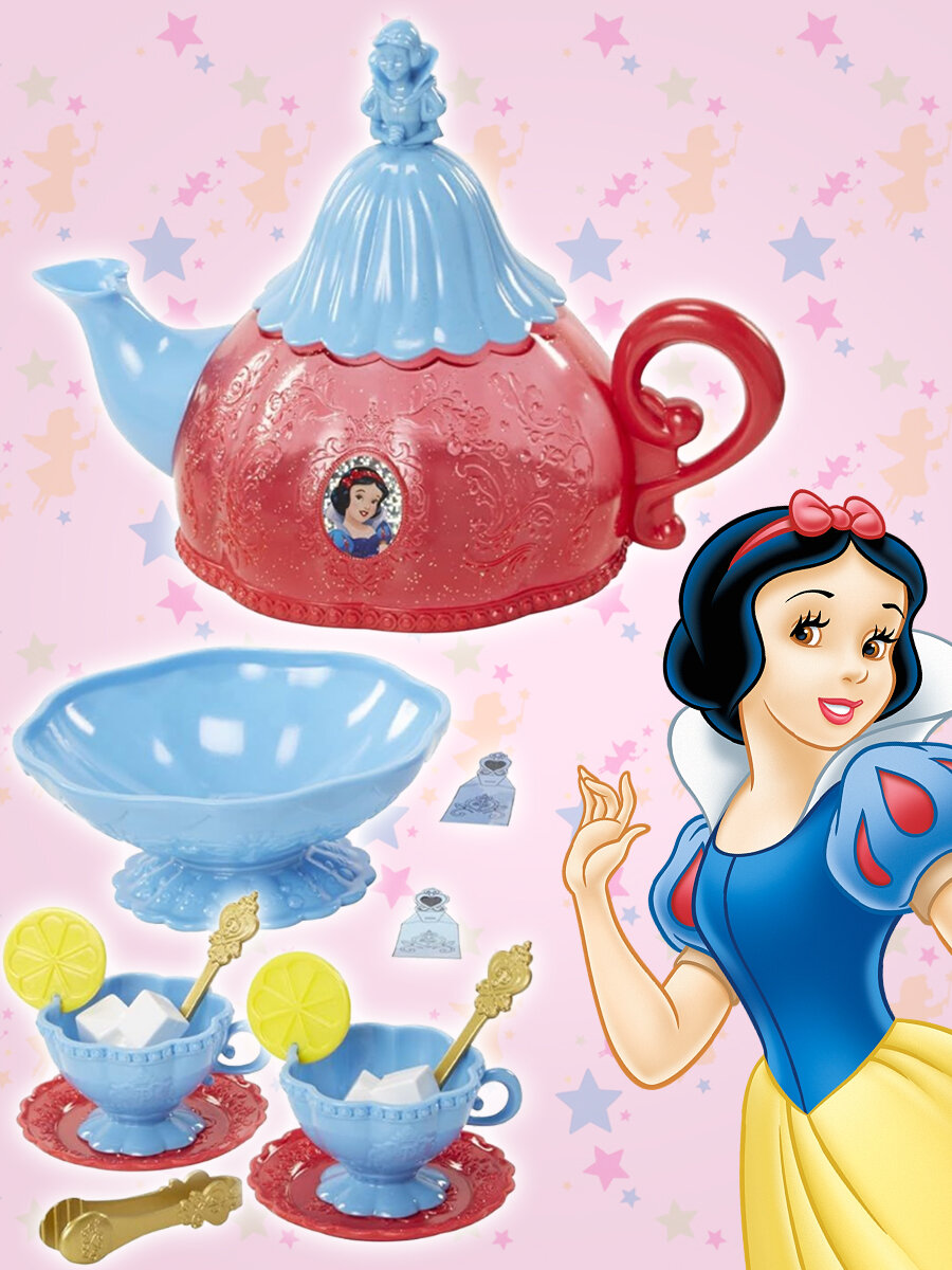 Аксессуар для кукол Игрушка набор посуды, 16 предметов, Disney Princess Белоснежка "Чайная вечеринка"