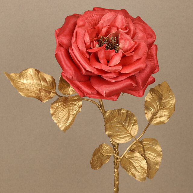 EDG Искусственная роза Глория Деи 57 см коралловая 215449-34