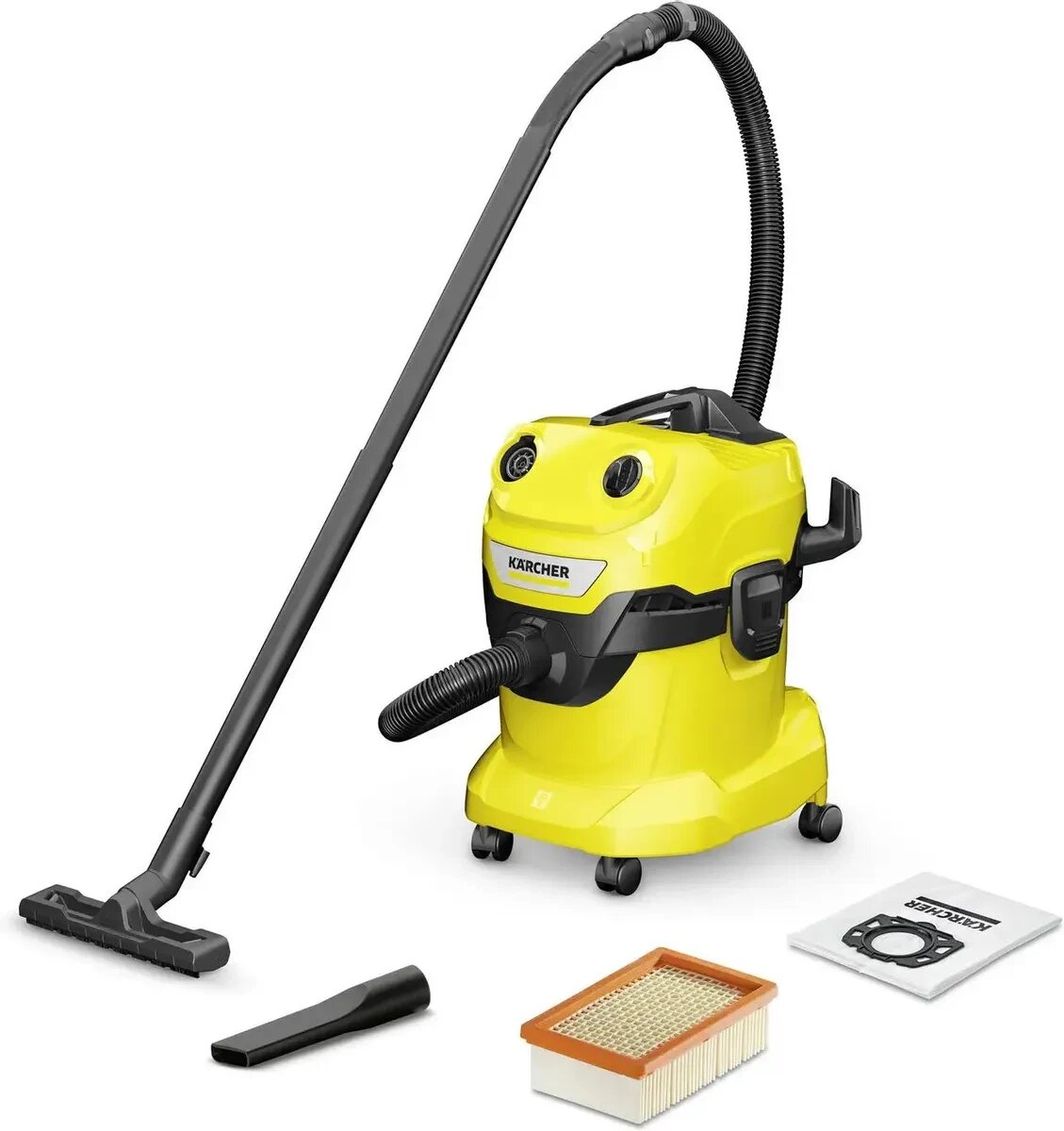 Профессиональный пылесос KARCHER WD 4 V-20/5/22 1000 Вт