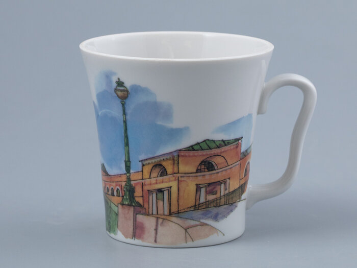 фото Бокал фарфоровый Императорский фарфоровый завод ИФЗ ф.Ленинградский-СПб "Малоконюшенный мост" 360 мл