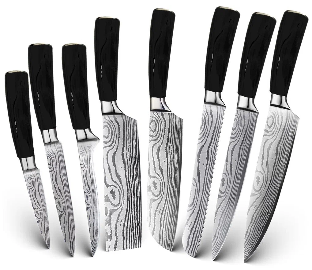 Набор кухонных ножей Spetime 8-Pieces Kitchen Knife Set 8 BL03KN8 (Black)